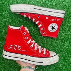Red made with love converse Clearance